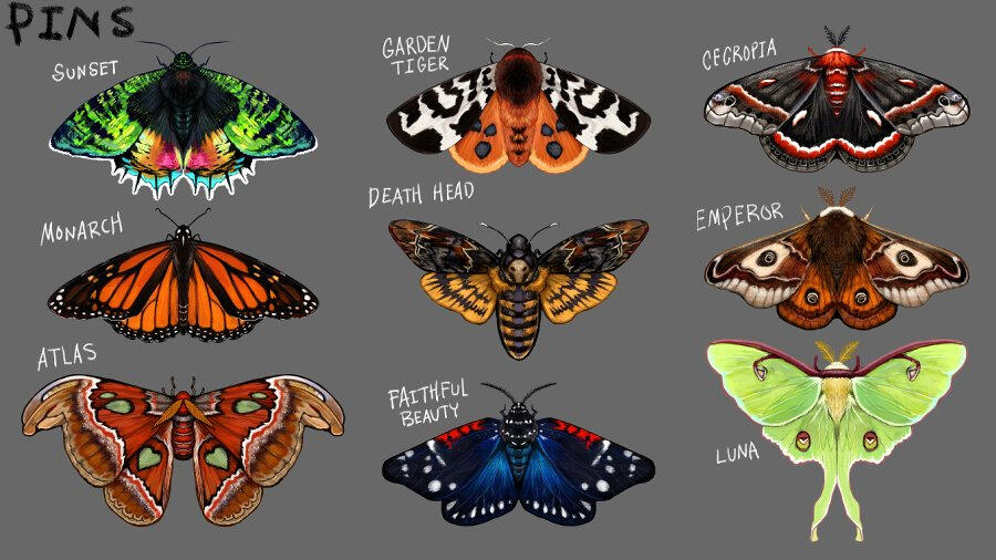 Moth Pins